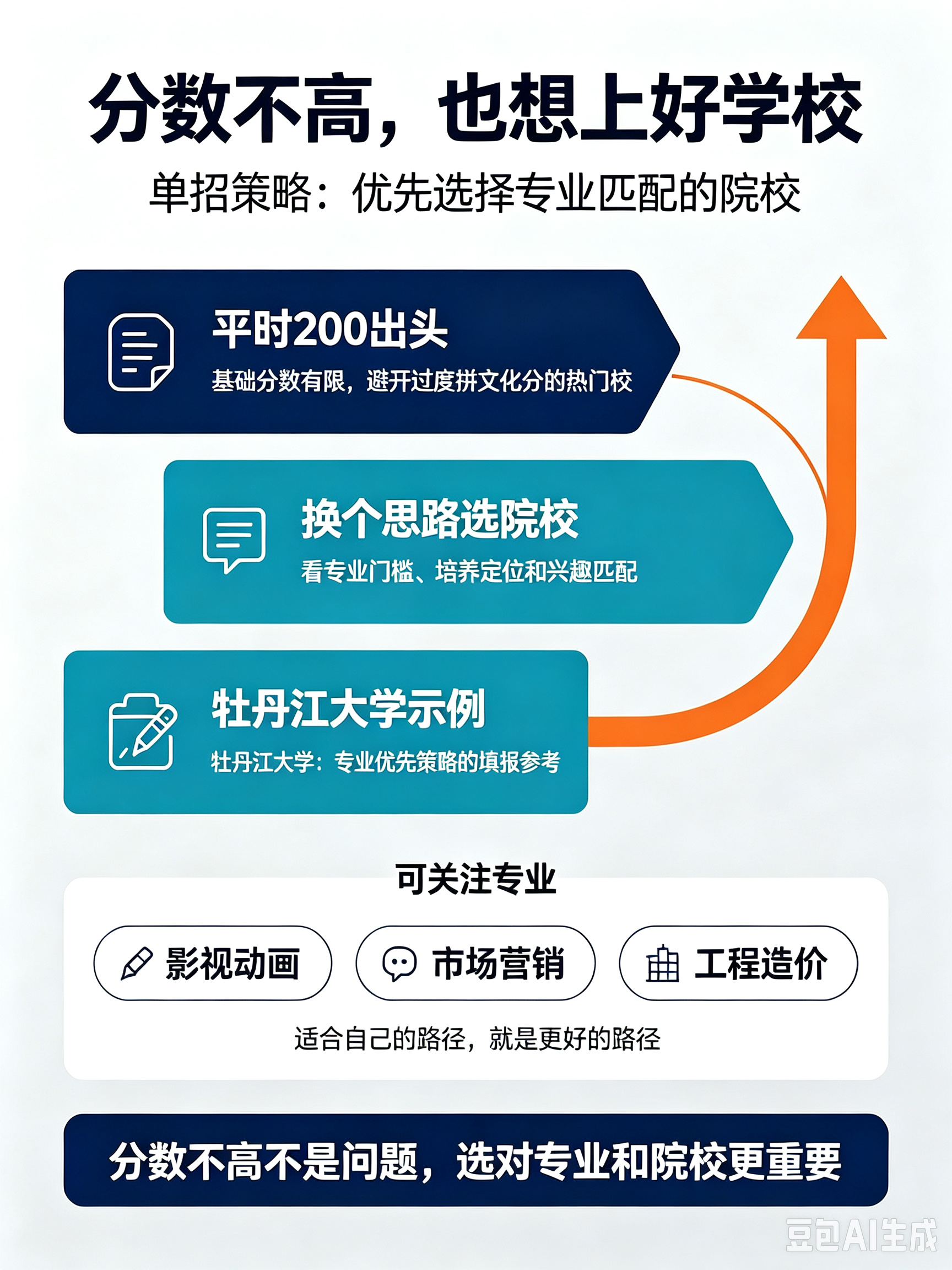 单招低分上 好学校的策略!